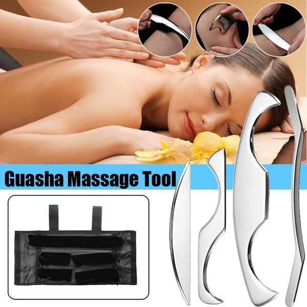 1/10 Types Stainless Steel Therapy Muscle Massage Guasha Board Body Relaxation Deep Tissue Recovery Scraper Physical Health Care