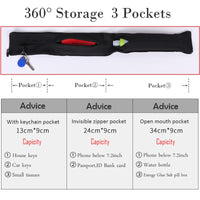 Running Belt Bag Invisible Anti-theft Waist Bag with Zipper Pocket Gym Fitness Jogging 7.2 inch Phone Holder Waist Pack Pouch