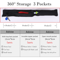 Running Belt Bag Invisible Anti-theft Waist Bag with Zipper Pocket Gym Fitness Jogging 7.2 inch Phone Holder Waist Pack Pouch