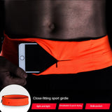 Running Belt Bag Invisible Anti-theft Waist Bag with Zipper Pocket Gym Fitness Jogging 7.2 inch Phone Holder Waist Pack Pouch