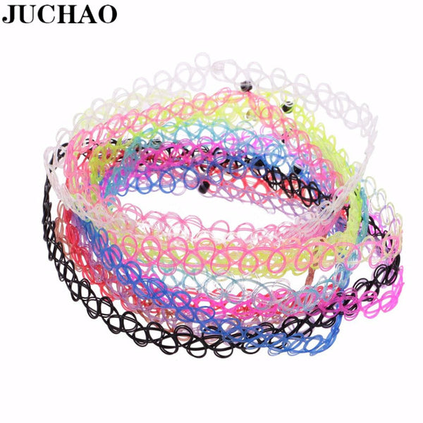New Collares Vintage Stretch Tattoo Choker Necklaces for Women Girl Charm Gothic Elastic Necklace Female Wedding Gift