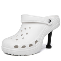 2022 Women Sandals Summer High Heels Light Hole Shoes Clogs EVA New Home Garden Ladies Girls Beach Flat Female Slippers