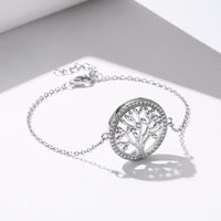 Sodrov 2019 Couples Round Fortune Tree Sterling Silver Bracelet DIY Life Tree 925 Sterling Silver Women's Bracelet