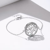 Sodrov 2019 Couples Round Fortune Tree Sterling Silver Bracelet DIY Life Tree 925 Sterling Silver Women's Bracelet
