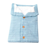 Newborn Baby Winter Warm Sleeping Bags Infant Button Knit Swaddle Wrap Swaddling Stroller Wrap Toddler Blanket Sleeping Bags