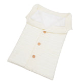 Newborn Baby Winter Warm Sleeping Bags Infant Button Knit Swaddle Wrap Swaddling Stroller Wrap Toddler Blanket Sleeping Bags