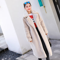 UPPIN Winter Women High Quality Faux Rabbit Fur Coat Long Section Woman Fur Coat Loose Lapel OverCoat Futro Thick Warm Plus Size Female Plush Coats