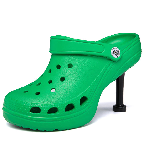 2022 Women Sandals Summer High Heels Light Hole Shoes Clogs EVA New Home Garden Ladies Girls Beach Flat Female Slippers