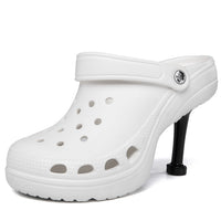 2022 Women Sandals Summer High Heels Light Hole Shoes Clogs EVA New Home Garden Ladies Girls Beach Flat Female Slippers