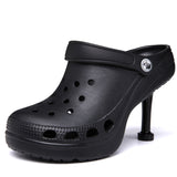 2022 Women Sandals Summer High Heels Light Hole Shoes Clogs EVA New Home Garden Ladies Girls Beach Flat Female Slippers