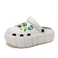 2022 Women Sandals Summer High Heels Light Hole Shoes Clogs EVA New Home Garden Ladies Girls Beach Flat Female Slippers