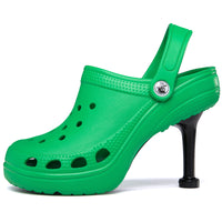 2022 Women Sandals Summer High Heels Light Hole Shoes Clogs EVA New Home Garden Ladies Girls Beach Flat Female Slippers