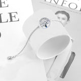 Sodrov 2019 Couples Round Fortune Tree Sterling Silver Bracelet DIY Life Tree 925 Sterling Silver Women's Bracelet