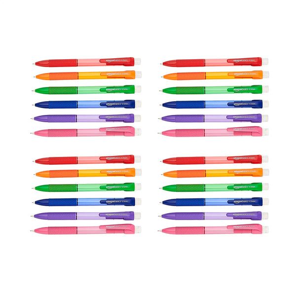 Amazon Basics Mechanical Pencils with Rubber Grip, Medium Point (0.7 Mm) - 24-Pack
