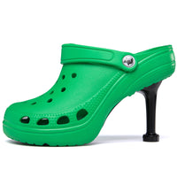 2022 Women Sandals Summer High Heels Light Hole Shoes Clogs EVA New Home Garden Ladies Girls Beach Flat Female Slippers