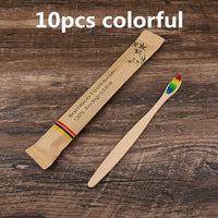 5/10Pcs Eco Friendly Toothbrush Bamboo Resuable Toothbrushes Portable Adult Wooden Soft Tooth Brush for Home Travel Hotel Use