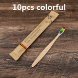 5/10Pcs Eco Friendly Toothbrush Bamboo Resuable Toothbrushes Portable Adult Wooden Soft Tooth Brush for Home Travel Hotel Use