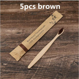 5/10Pcs Eco Friendly Toothbrush Bamboo Resuable Toothbrushes Portable Adult Wooden Soft Tooth Brush for Home Travel Hotel Use