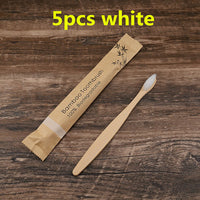 5/10Pcs Eco Friendly Toothbrush Bamboo Resuable Toothbrushes Portable Adult Wooden Soft Tooth Brush for Home Travel Hotel Use