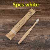 5/10Pcs Eco Friendly Toothbrush Bamboo Resuable Toothbrushes Portable Adult Wooden Soft Tooth Brush for Home Travel Hotel Use