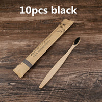 5/10Pcs Eco Friendly Toothbrush Bamboo Resuable Toothbrushes Portable Adult Wooden Soft Tooth Brush for Home Travel Hotel Use