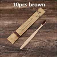 5/10Pcs Eco Friendly Toothbrush Bamboo Resuable Toothbrushes Portable Adult Wooden Soft Tooth Brush for Home Travel Hotel Use