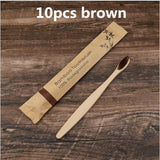 5/10Pcs Eco Friendly Toothbrush Bamboo Resuable Toothbrushes Portable Adult Wooden Soft Tooth Brush for Home Travel Hotel Use