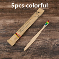 5/10Pcs Eco Friendly Toothbrush Bamboo Resuable Toothbrushes Portable Adult Wooden Soft Tooth Brush for Home Travel Hotel Use