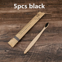 5/10Pcs Eco Friendly Toothbrush Bamboo Resuable Toothbrushes Portable Adult Wooden Soft Tooth Brush for Home Travel Hotel Use