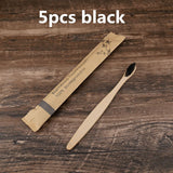 5/10Pcs Eco Friendly Toothbrush Bamboo Resuable Toothbrushes Portable Adult Wooden Soft Tooth Brush for Home Travel Hotel Use