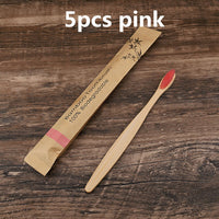 5/10Pcs Eco Friendly Toothbrush Bamboo Resuable Toothbrushes Portable Adult Wooden Soft Tooth Brush for Home Travel Hotel Use