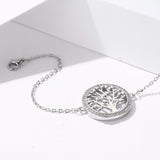 Sodrov 2019 Couples Round Fortune Tree Sterling Silver Bracelet DIY Life Tree 925 Sterling Silver Women's Bracelet