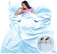 in The Last Two Days Portable Single/Doubles Sleeping Bag Liner Travel and Camping Sheet Traveling Sleeping Bag Liner for Camping/Train Hotel Bedding Sack Easy Clean
