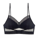 Backless Strapless Bra Push Up Plus Size Women Bralette Wire Free Sexy Lace Thin Dots Mesh Lingerie Brassiere Low Back Underwear
