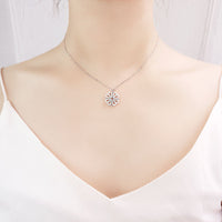 Sterling Silver 925 Clover Necklace Four Leaf Heart Shape Pendant Necklace for Women Hart Luxury Jewelry Sale Dropshipping