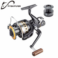 Fishing Reel Carp Spinning Reel J3FR Carbon Front and Rear Drags 18KG Drag 9+1 BB Metal Spool Double / Wooden Handles