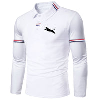 Men'S Polo Shirts Sportswear Casual Long Sleeve Tops Men'S Fashion Print Clothing
