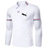 Men'S Polo Shirts Sportswear Casual Long Sleeve Tops Men'S Fashion Print Clothing