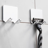 2 Pcs Punch Free Razor Holder Storage Hook Wall Men Shaving Shaver Shelf Bathroom Razor Rack Wall Bathroom Accessories