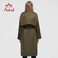 Astrid New Spring Autumn Trench Coat long Fashion Windproof  hood large size Outwear Windbreaker female clothing 7246