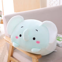 20/60CM Kawaii Elephant Dinosaur Pig Cat Bear Panda Hamster Deer Soft Plush Stuffed Doll Baby Pillow Birthday Gift Toys