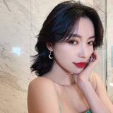 2019 New Arrival Crystal Trendy Star Women Dangle Earrings Star-moon Asymmetric Earrings Drop Earrings Jewelry Earrings