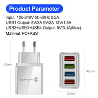 EU/US Plug USB Charger Quick Charge 3.0 For Phone Adapter for Huawei Mate 30 Tablet Portable Wall Mobile Charger Fast Charger
