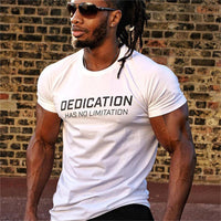 New male T shirt Gyms Tight Cotton T-shirt Mens Bodybuilding Casual Short sleeve Tees Brand Clothing Leisure sport Men Tops