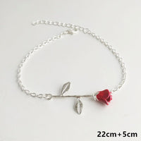 Gift for Girlfriend Boyfriend Souvenirs Bracelet Red Rose for Valentines Day Gift Wedding Bridesmaid Gift Present Favor Party