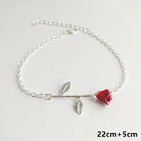 Gift for Girlfriend Boyfriend Souvenirs Bracelet Red Rose for Valentines Day Gift Wedding Bridesmaid Gift Present Favor Party