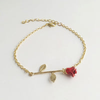 Gift for Girlfriend Boyfriend Souvenirs Bracelet Red Rose for Valentines Day Gift Wedding Bridesmaid Gift Present Favor Party