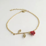 Gift for Girlfriend Boyfriend Souvenirs Bracelet Red Rose for Valentines Day Gift Wedding Bridesmaid Gift Present Favor Party