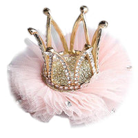 Children Kidds Girl Princess Rhinestone Crystal Lace Crown Hairpin Clip New Style Gift Decoration Accessory