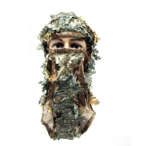 Mask Tactical Leaf Woods Outdoor Fishing Headgear 3D Camouflage Full Face Camo Millitary Hunting Polyester Breathable